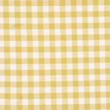 Gingham Check Yellow Fabric