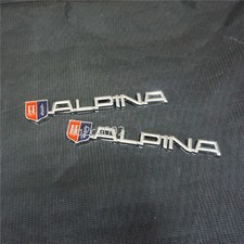 2x Chrome ALPINA Silver Metal