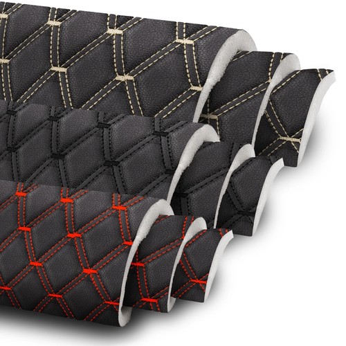 Quilted faux leather - faux,