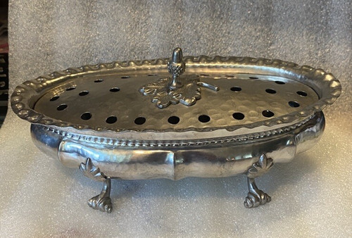 Silver plated serving bowl - silver,