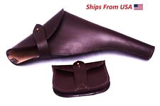 British .455 Webley Revolver Leather Holster brown + British Sam Browne pouch