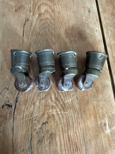 Antique brass castors with - antique,
