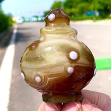 149G Top natural Gobi agate eye agate/stone carved pot Madagascar