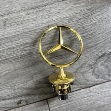 Mercedes Bonnet Badge New Gold