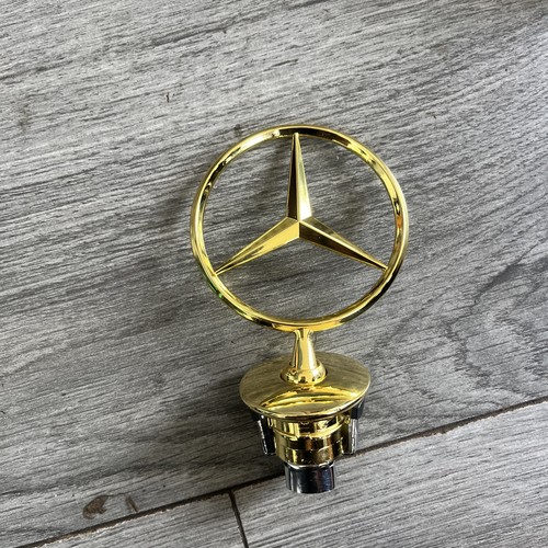 Mercedes bonnet badge new gold - bonnet,