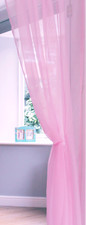Single Plain Voile Net Curtain Sheer Panels Slot Top - Free Postage