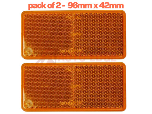 Self adhesive amber orange - 2x,