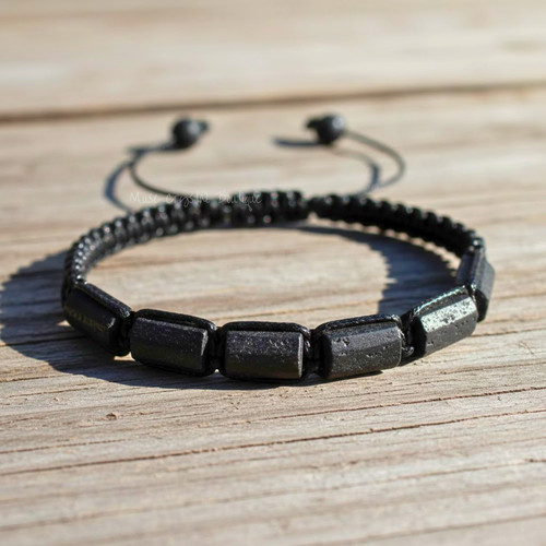 Raw black tourmaline - black,