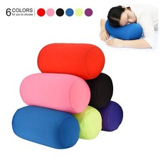 Roll Home Seat Head Rest Neck Pillow Support Travel Micro Microbead Cushion A