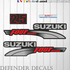 Suzuki 2,5 hp Four Stroke outboard engine decal sticker set kit reproduction 