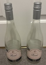 2 × 75cl Empty Glass Wine bottles home bottling decoration crafts candlestick 