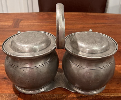 Antique french large pewter - antique,