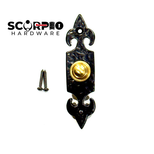 Door bell push fleur lys - bell,