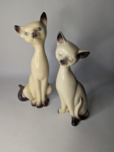 Siamese cat figurines pair - figurines,