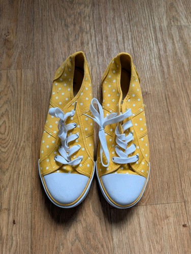 Size yellow polka dot - size, canvas