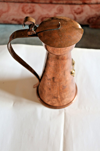 Art nouveau copper jug - art,
