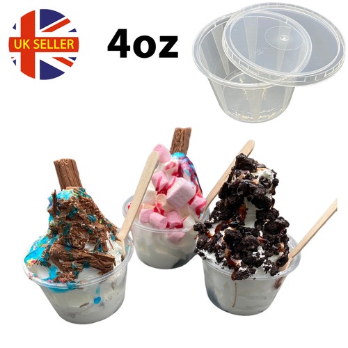 Ice cream cups plastic dessert - plastic,