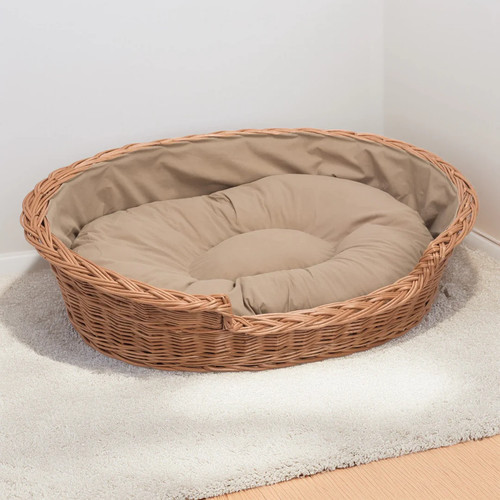 Wicker dog basket with - basket,