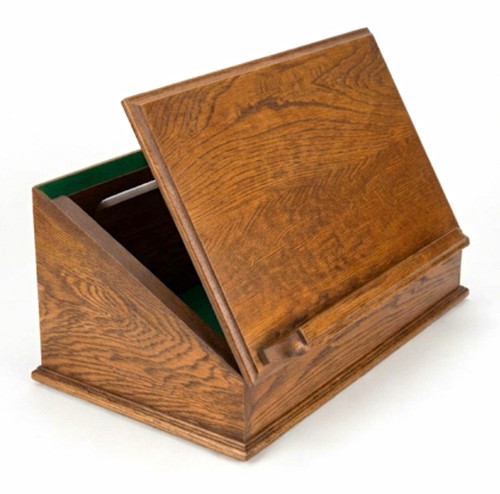 Victorian oak writing slope - oak,