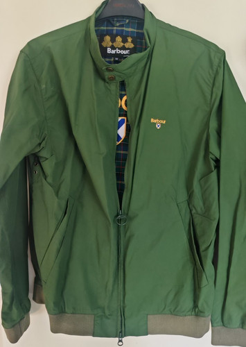 Barbour green waxed - barbour, cotton