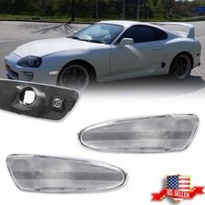 For 2000-2005 Toyota Celica Clear Lens Front Bumper Side Marker Lights 2PCS