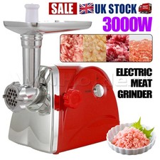 3000W Heavy Duty Kitchen Electric Meat Grinder Mincer & Sausage Maker Machine UK
