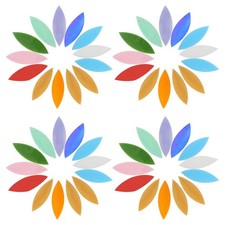  28 Pcs Mirror Mosaics Sheets Broken Glass Pieces for Crafts Tiles
