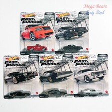 Mattel Hot Wheels Premium Fast & Furious #1-5 Set of 5 Cars Dodge Charger DMC55