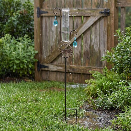 Glass rain gauge with - gauge, 8