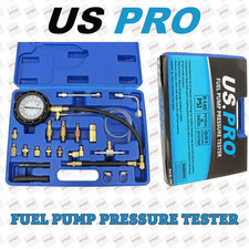 US PRO Fuel Pump Pressure Tester For Schrader Test Port Systems Petrol & Diesel