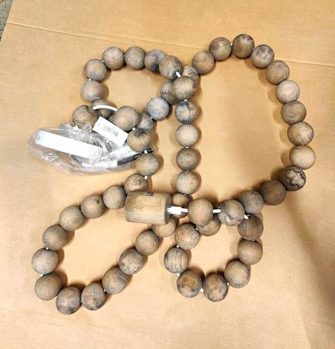 Pair homeware wooden bead - wooden,