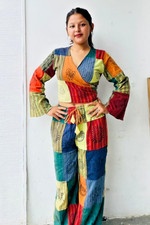 Bell Sleeve Crop Top Pant Set