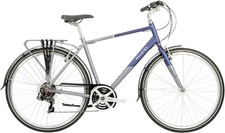 Raleigh Pioneer Tour Crossbar Mens Hybrid Bike - Blue/Silver - XL (Slight Mark)