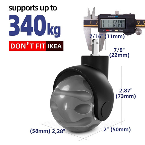 5pcs office chair wheels - 5pcs,