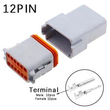 Deutsch DT Series 12 Way Waterproof Connector Plug Kit Multi Pin Crimp Set DT04