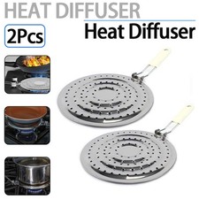 2Pcs 205mm Stainless Steel Heat Diffuser Flame Guard Simmer Plate For Stovetop