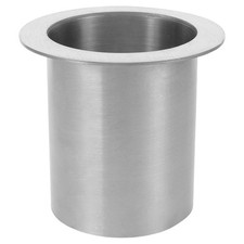 Drop-in Trash Chute Stainless Steel Round Built-in Countertop Waste Bucket