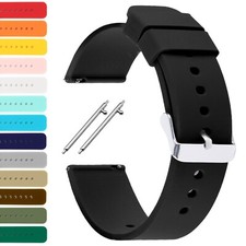 16 | 18 | 20 | 22 | 24mm Silicone Watch Strap Replacement Watch Smartwatch Band