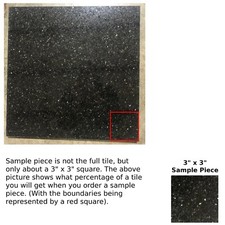 Black Gold Granite Tile Remodel Stone About 3x3 SAMPLE PIECE TS-28
