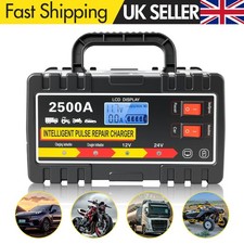 2500A Heavy Duty Smart Pulse Repair Car Auto Battery Charger Power Bank 12/24V