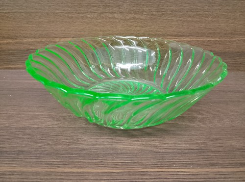 Uranium glass bowl - uranium,