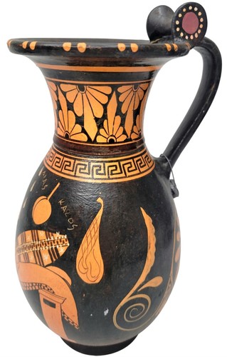 Greek red figure amphora - red,
