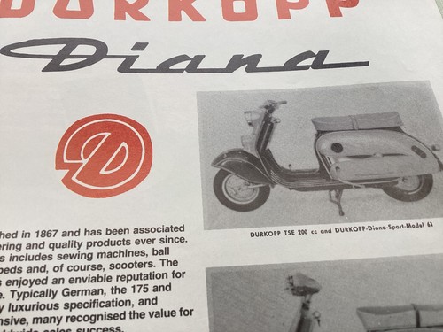 Durkopp diana scooter magazine - scooter,