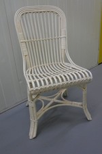 White Painted Wicker Chair