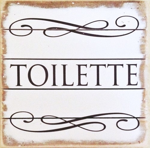 Wall art toilette wood - -, "toilette"