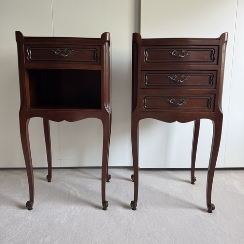 Pair vintage bedside tables - vintage,
