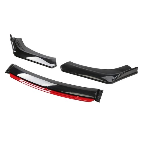 Red front bumper lip spoiler - front,
