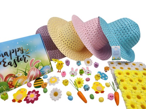 Easter bonnet set hat chicks - easter,