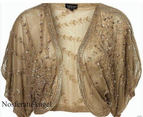 Topshop gold shrug sequins - topshop,