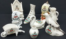 CRESTED CHINA * SKEGNESS LINCOLNSHIRE * BIRD * BOOT * WHEELBARROW * SWAN * CHAIR